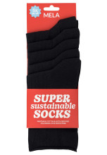 Chaussettes noires coton biologique certifié lot de 5