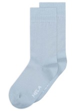 Chaussettes coton bio bleu clair