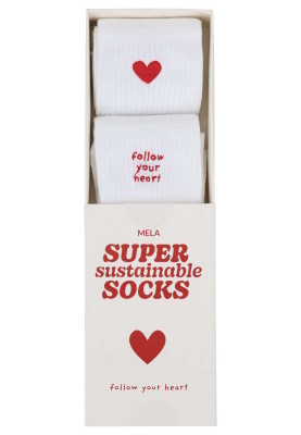 Chaussettes coton biologique avec broderie coeur