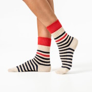 Chaussettes rayures style marin coton biologique