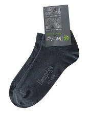 Chaussettes courtes en chanvre et coton bio couleur noir