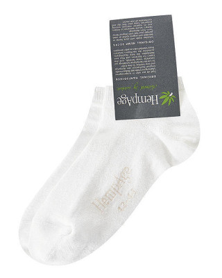 Chaussettes courtes chanvre coton bio blanc