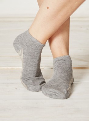 Chaussettes bambou courtes grises pour femme