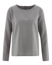 Blouse chanvre coton bio manches longues taupe