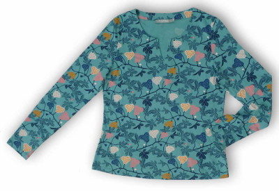 Tunique en jersey de coton bio imprimé fleurs