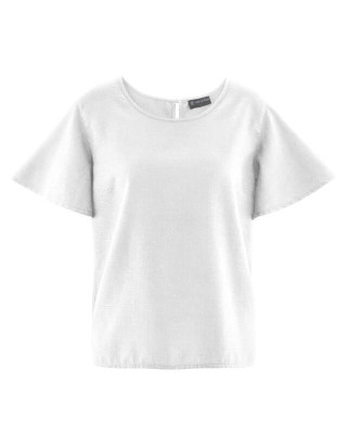 Blouse chanvre coton bio manches cloche blanche