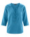 Blouse coton bio chanvre naturel bleue