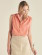Blouse habillée chanvre coton bio couleur pêche