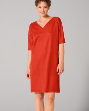 Robe rouge en lyocell écologique de chanvre et eucalyptus