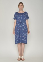 Robe viscose écologique ecovero à fleurs