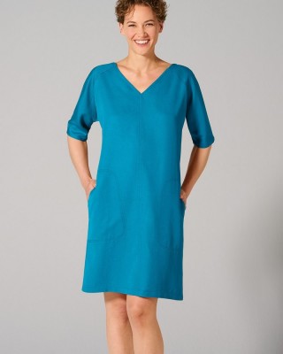 Robe d'été bleue pour femme lyocell de chanvre Hempage