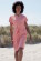 Robe rose en lin naturel pour femme