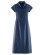 Robe chemise en chanvre et coton bio bleu marine