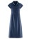 Robe chemise en chanvre et coton bio bleu marine