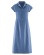 Robe chemise en chanvre et coton bio bleu clair