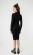 robe d'hiver noire en maille pour femme