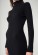 robe d'hiver en maille noire de coton bio pour femme