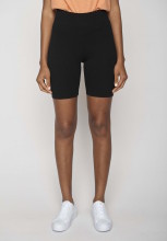 Leggings short taille haute noir en coton bio