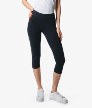 Leggings 3/4 noirs femme en coton bio et élasthanne