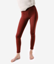 Leggings femme en coton biologique couleur rouille