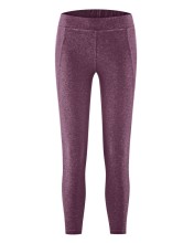 Leggings yoga en chanvre et coton bio couleur pourpre