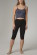 Leggings 3/4 en coton bio gots noir pour femme