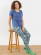 leggings coton bio à fleurs pour femme