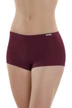 Shorty pur coton bio rouge bourgogne