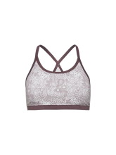 Brassière coton bio fairtrade mauve