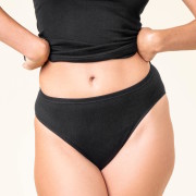 Culotte pur coton bio noire pour femme