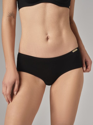 Shorty pour femme en coton bio gots noir