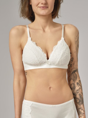 Soutien gorge dentelle et coton bio