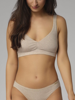 Soutien gorge coton bio couleur beige