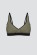 Soutien-gorge sans armatures en coton biologique couleur vert olive
