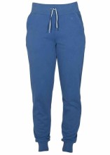 Jogging coton bio taille haute bleu