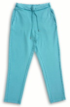 Pantalon jogging coton bio femme bleu topaze