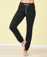 Pantalon jersey coton bio noir femme