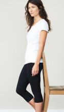 Leggings coton bio 3/4 noir