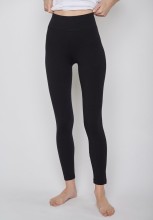 Leggings coton bio taille haute noirs