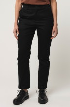 Pantalon chino noir en coton bio gots