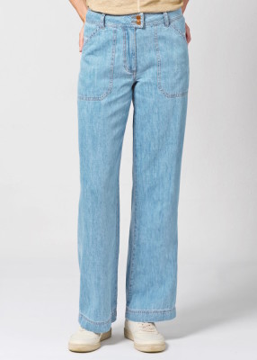 Jean droit large en chanvre et coton bio