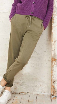 pantalon jogging coton bio femme couleur olive