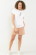 Short en twill de coton bio beige pour femme