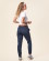 Pantalon jogging bleu marine coton bio femme