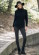 Pantalon bambou gris pour femme