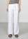 Pantalon d'été blanc en pur chanvre pour femme