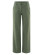 Pantalon d'hiver large droit pour femme en tissu écologique vert