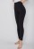 Leggings coton bio taille haute noirs côté