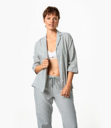 Pyjama chemise coton bio femme