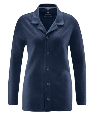 Haut pyjama unisexe navy Hempage chanvre coton bio